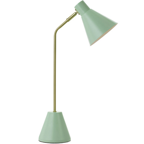 Green metal store desk lamp